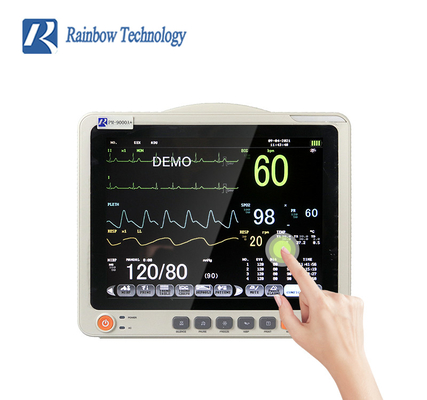 Màn hình LCD 12,1 inch 6 thông số Màn hình bệnh nhân với màn hình cảm ứng tùy chọn di động