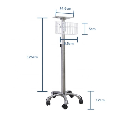 30kg Capacity Load Hospital Patient Trolley Packing Size 69cm ((L) X 21cm ((W) X 46cm ((H)