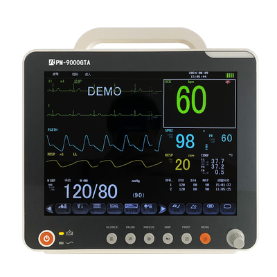 Mô hình điều khiển bệnh nhân đa tham số với ECG Resp SpO2 Nibp Temp và Stand di động OEM có sẵn