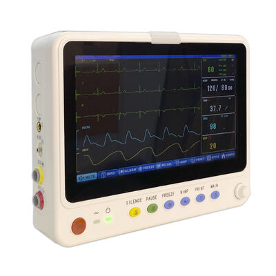 Máy theo dõi ECG y tế di động 10 inch cho phòng bệnh nhân xe cứu thương, đa thông số, chăm sóc tích cực, máy theo dõi tim mạch di động