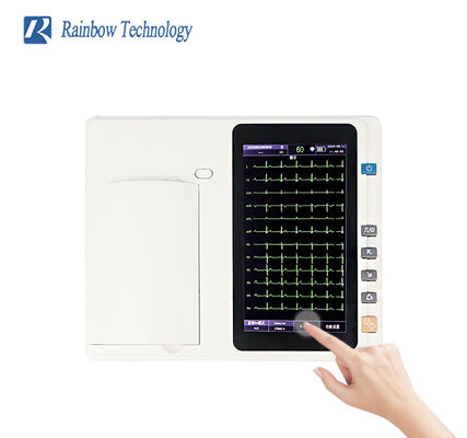 Thiết bị ECG/EKG y tế cầm tay màn hình LCD 6 kênh 7 inch với nguồn điện cho bệnh viện