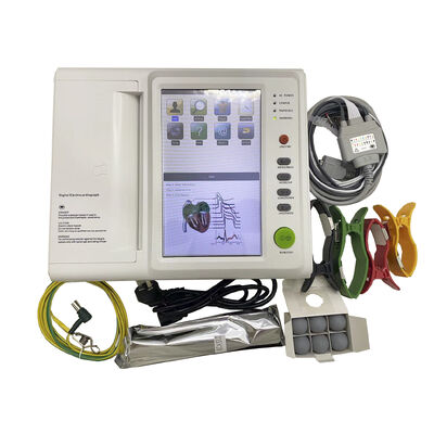 Máy cáp ECG màn hình cảm ứng 12 kênh có máy in và chứng nhận ISO Cáp ECG