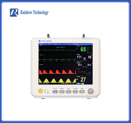 Màn hình bệnh nhân di động TFT LCD màu 6 Thông số ECG HR PR NIBP SPO2 TEMP RESP