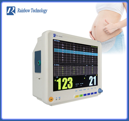 Theo dõi nhịp tim của thai nhi hoạt động bằng pin với chức năng báo động và phân tích dạng sóng