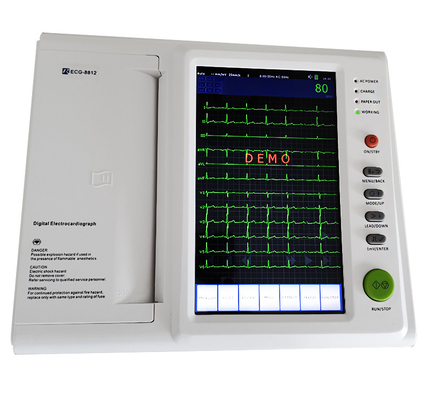 Màn hình 12 kênh Máy ghi điện tâm đồ EKG Máy ECG có máy phân tích