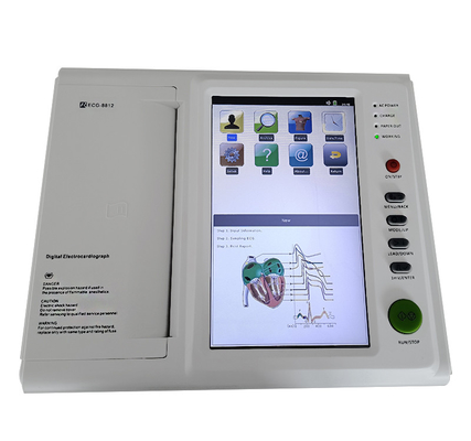 Máy Ecg màn hình cảm ứng 10 inch bán nóng 12 dẫn 12 kênh thiết bị Ekg