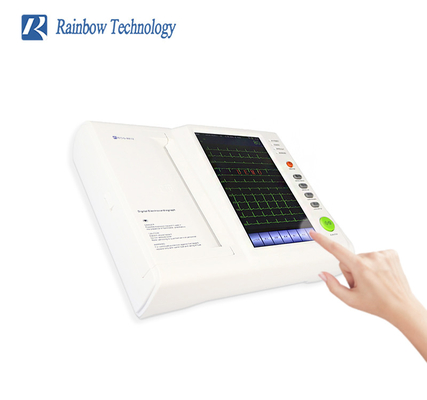 Máy Ecg màn hình cảm ứng 10 inch bán nóng 12 dẫn 12 kênh thiết bị Ekg