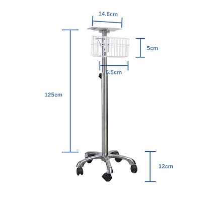 Xe đẩy theo dõi bệnh nhân màu trắng Tải trọng 30kg cho trường hợp khẩn cấp