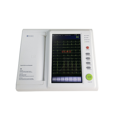 Y tế 12 dẫn Đèn cầm tay 10 inch màn hình cảm ứng 6 kênh hỗ trợ màn hình ECG
