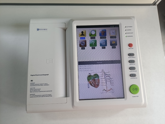 Y tế 12 dẫn Đèn cầm tay 10 inch màn hình cảm ứng 6 kênh hỗ trợ màn hình ECG