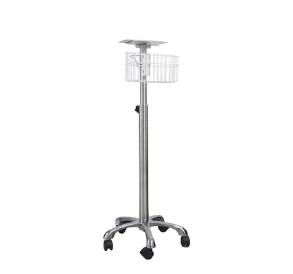 Xe bách bệnh nhân khẩn cấp 5 bánh nhẹ với tay cầm phanh gấp màu trắng