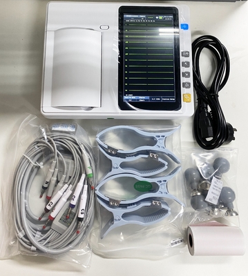 Máy in điện tim mạch 3/6 kênh Máy in nhiệt độ độ phân giải cao Máy theo dõi ECG di động