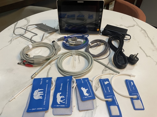 ECG ICU Multi-Parameter Patient Portable Monitor Thiết bị bệnh viện tùy chọn ETCO2 Animal Version