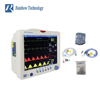 Emergency Hospital Apparatus Touch Screen Patient Monitor with 2 Years Warranty and GB/T18830-2009 Safety Standard for ICU Vital Sign Monitoring