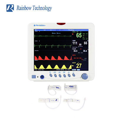 Patient Monitor with 1-7 Level Audio/Visual Alarming Arrhythmia Analysis and Anti-ESU Multi Parameter Bedside Monitor
