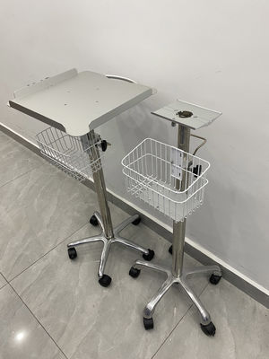 Portable Stainless Steel Aluminum Alloy Hospital Trolley/Cart Modern Mobile Stand Basket for Clinic Use-for ECG Machines