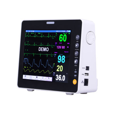 Máy theo dõi bệnh nhân đa thông số di động 8 inch dùng cho người với ECG 7 kênh và báo động 3 mức