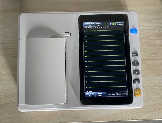 Thiết bị ECG/EKG y tế cầm tay màn hình LCD 6 kênh 7 inch với nguồn điện cho bệnh viện