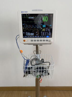 Máy theo dõi bệnh nhân ICU đa năng di động với màn hình LCD màu 12,1 inch, có thể gắn trên xe đẩy/giá treo tường và trọng lượng nhẹ 3,9 KG