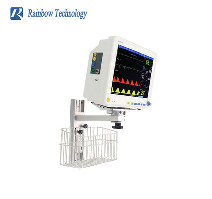Độ cao điều chỉnh hợp kim nhôm máy theo dõi bệnh nhân đứng tường gắn đệm để sử dụng phòng khám