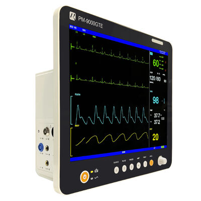Màn hình LCD màu 15 inch di động Multi Parameter Patient Monitor với Trolley / Wall Bracket Đặt và thiết kế nhẹ 5 KG