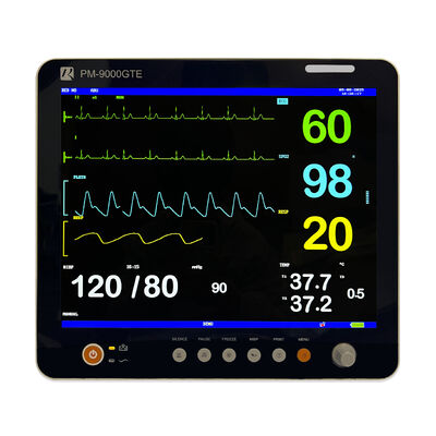 Màn hình LCD màu 15 inch di động Multi Parameter Patient Monitor với Trolley / Wall Bracket Đặt và thiết kế nhẹ 5 KG