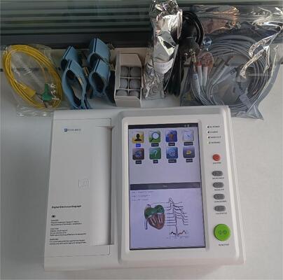 Phần mềm máy in điện tâm đồ y tế Máy tính xách tay màn hình cảm ứng có kênh dẫn nguồn điện ECG Vật liệu điện