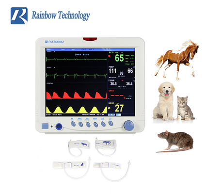 PM-9000A+ Màn hình bệnh nhân thú y 12,1 inch Vet thú cưng chó mèo VET ECG cho phòng khám